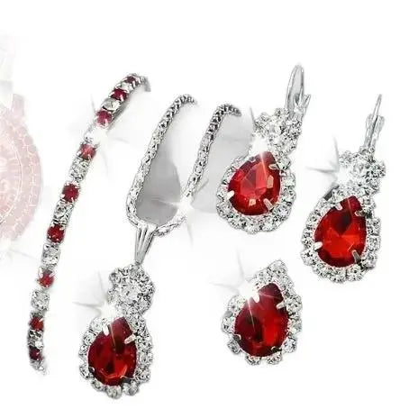 Elegant Women's Jewelry Set – Sparkling Zircon Trio by Cherished Harbor Gifts by TED