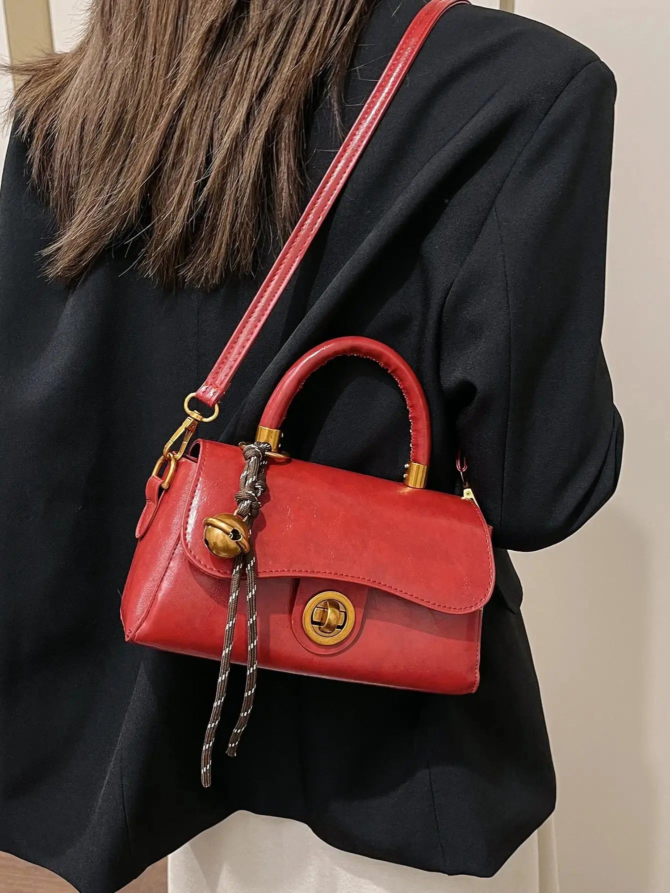 Women's Retro Crossbody Bag | PU Leather Shoulder Purse with Adjustable Strap by TED