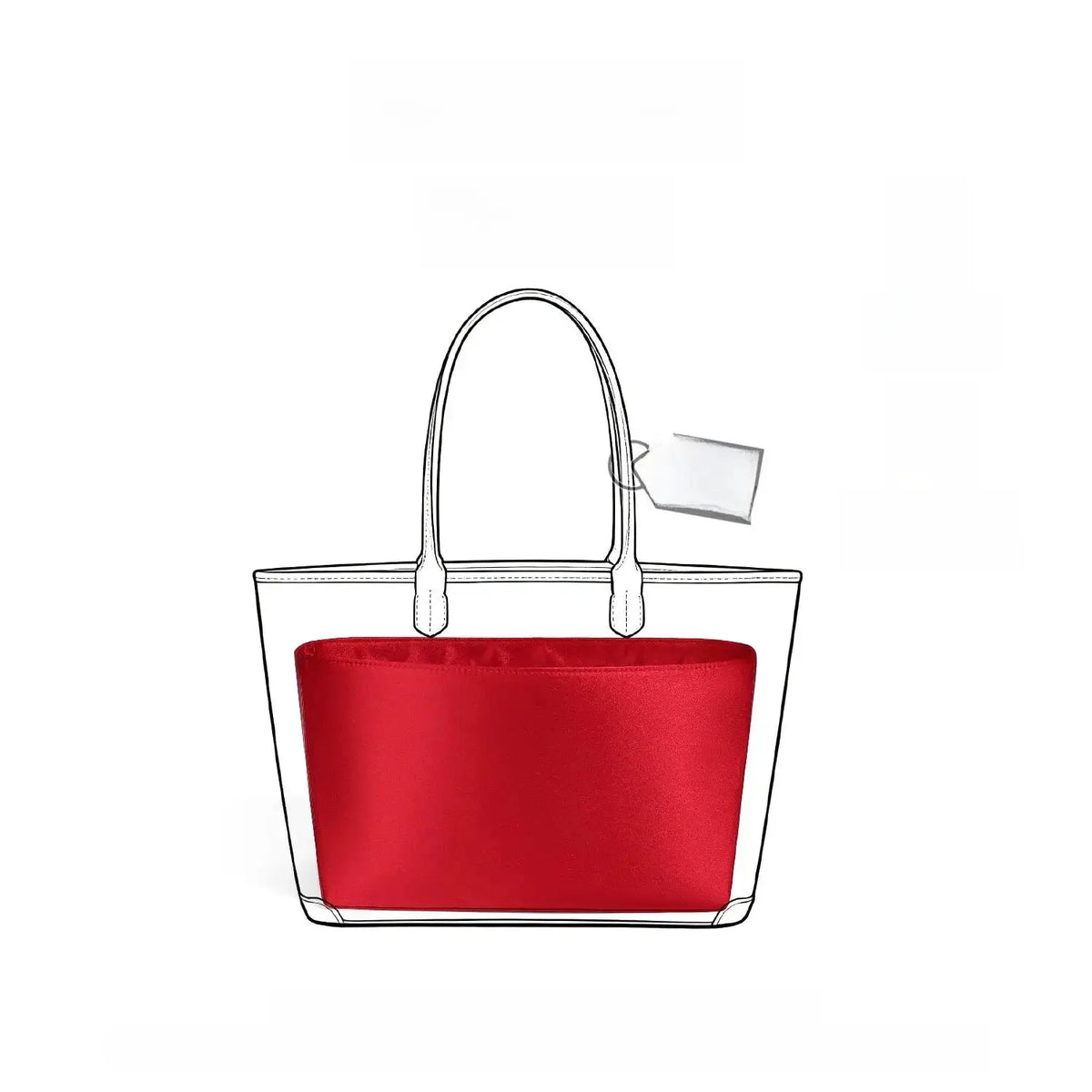 Silk Satin Handbag Organizer Insert | Multi-Pocket Purse Liner & Bag Shaper by TED