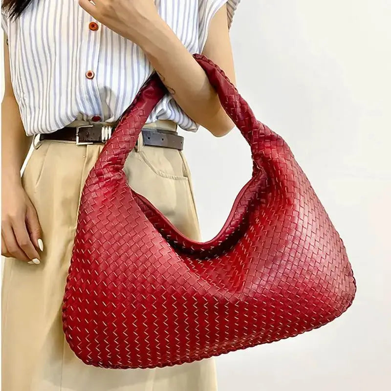 Women's Woven Crescent Handbag | Braided Shoulder & Underarm Bag by TED