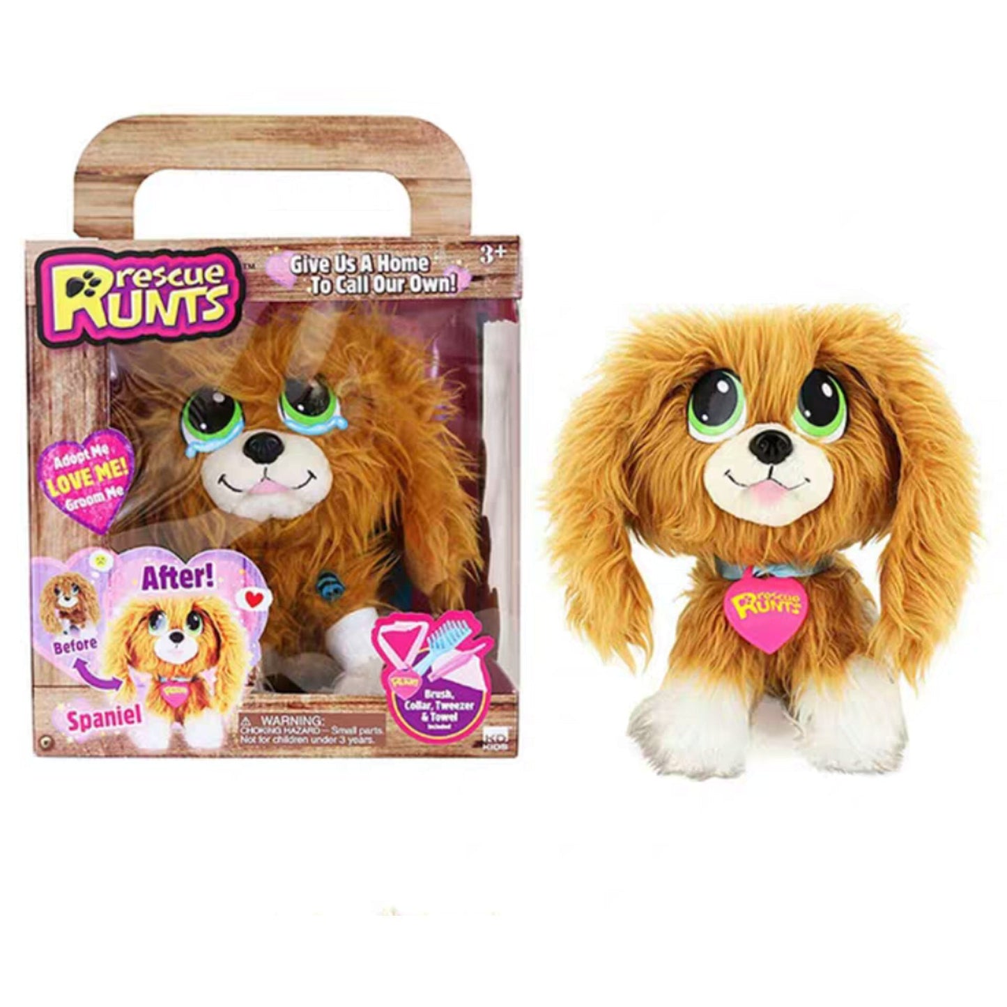 Rescue Runts Plush Dog Toy Soft Stuffed Puppy - Cherished Harbor Gifts