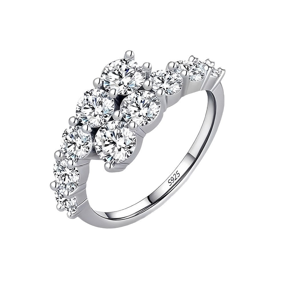 S925 Moissanite Sterling Silver Adjustable Ring - Cherished Harbor Gifts