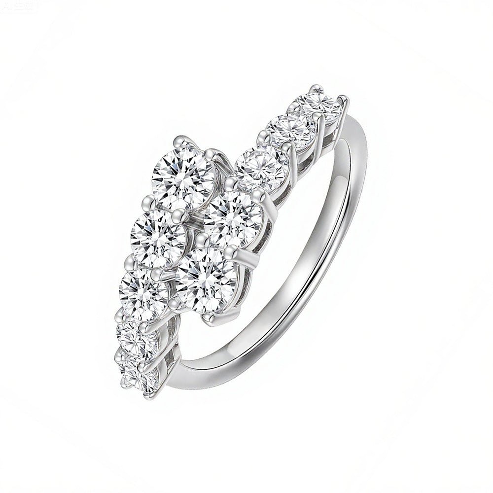 S925 Moissanite Sterling Silver Adjustable Ring - Cherished Harbor Gifts