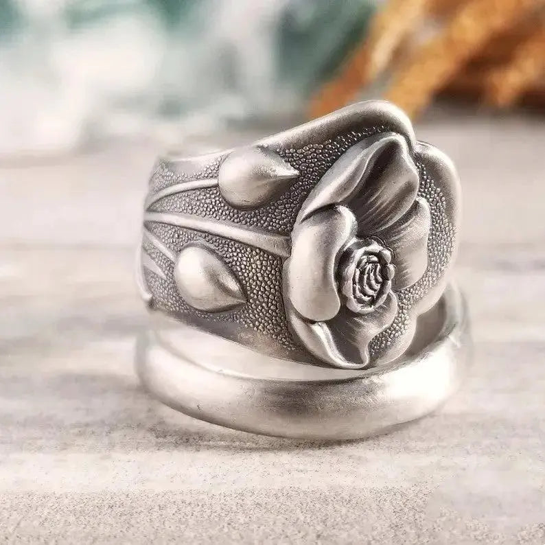 Adjustable Floral Statement Ring for Women - Unique Gift by CHG-IJ