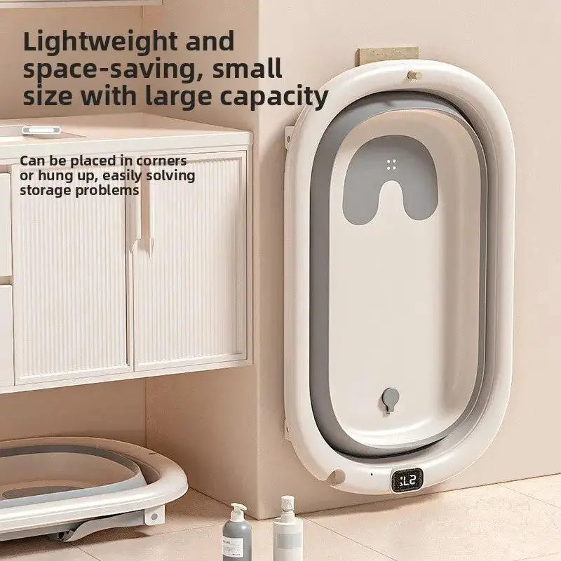 Portable Baby Bathtub with Temperature Display for Infants by TED