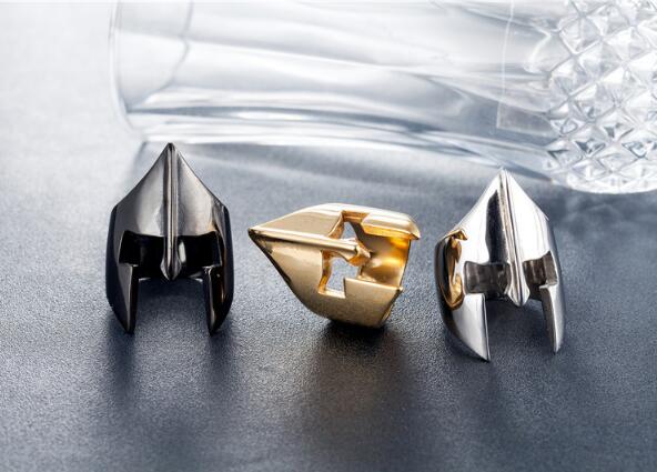Spartan Helmet Stainless Steel Warrior Ring For Men - Cherished Harbor Gifts