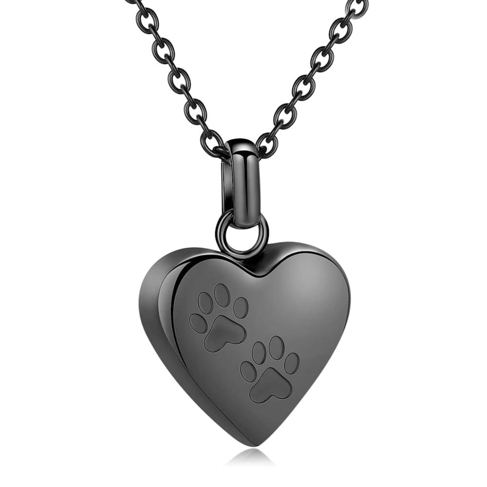 Stainless Steel Heart Pet Memorial Ashes Pendant - Cherished Harbor Gifts