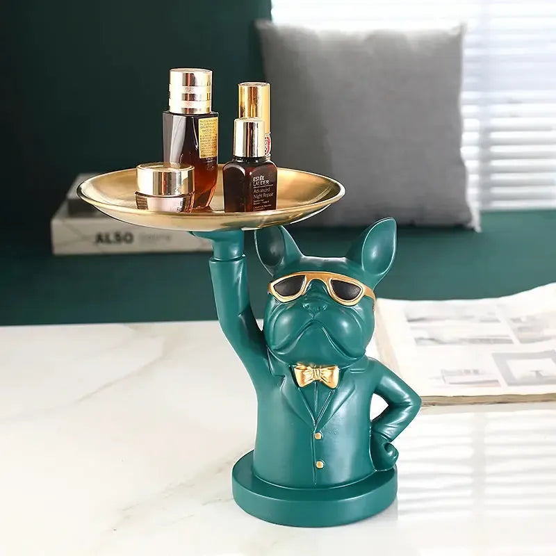 Cool Bulldog Sculpture | Modern Resin Dog Figurine for Table & Home Décor by Cherished Harbor Gifts by EPR