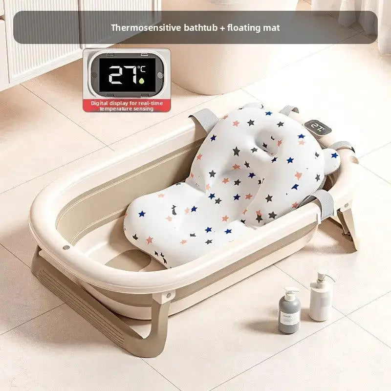 Portable Baby Bathtub with Temperature Display for Infants by TED