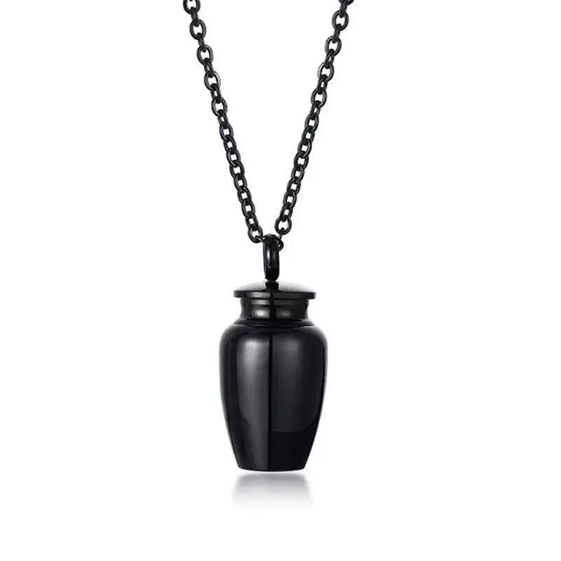 Titanium Steel Memorial Urn Necklace - Cherished Harbor Gifts
