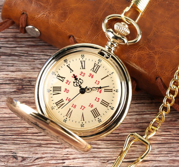 To My Son Engraved Vintage Pocket Watch Gift - Cherished Harbor Gifts
