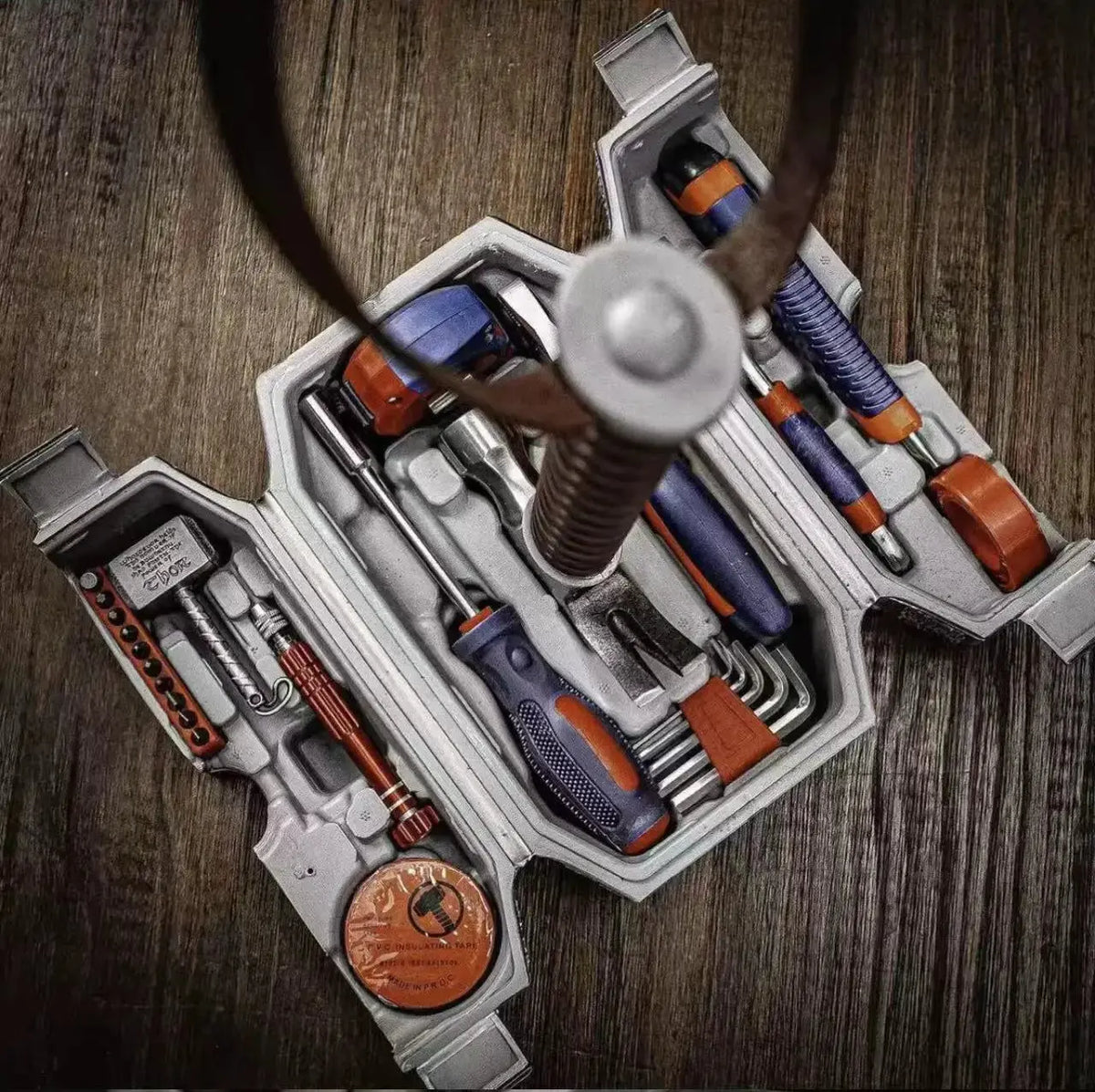 Thor Hammer Tool Kit - Unique Household Tool Set Gift by MAX