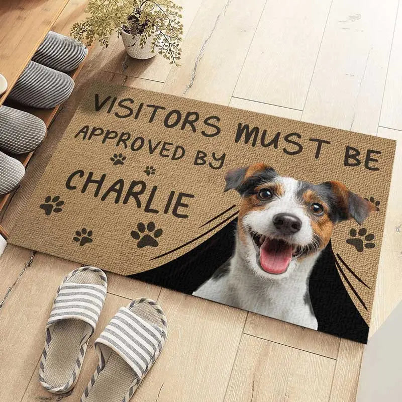Custom Dog Cat Decor - Personalized Home Gift Mat by Inkedjoy