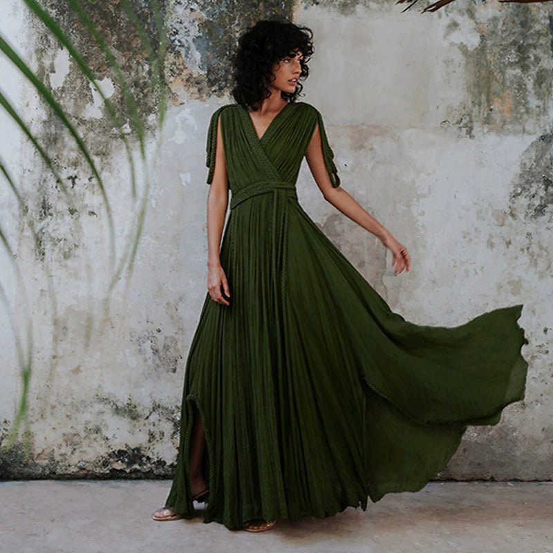 Women's Organic Cotton Halter Beach Holiday Dress - Cherished Harbor Gifts