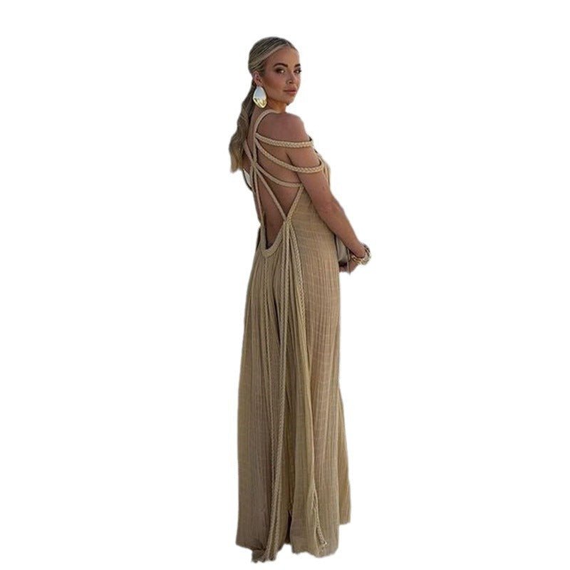 Women's Organic Cotton Halter Beach Holiday Dress - Cherished Harbor Gifts