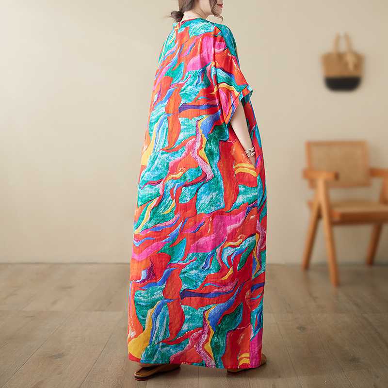 Women's Plus Size Cotton Linen Beach Dress Holiday Style - Cherished Harbor Gifts