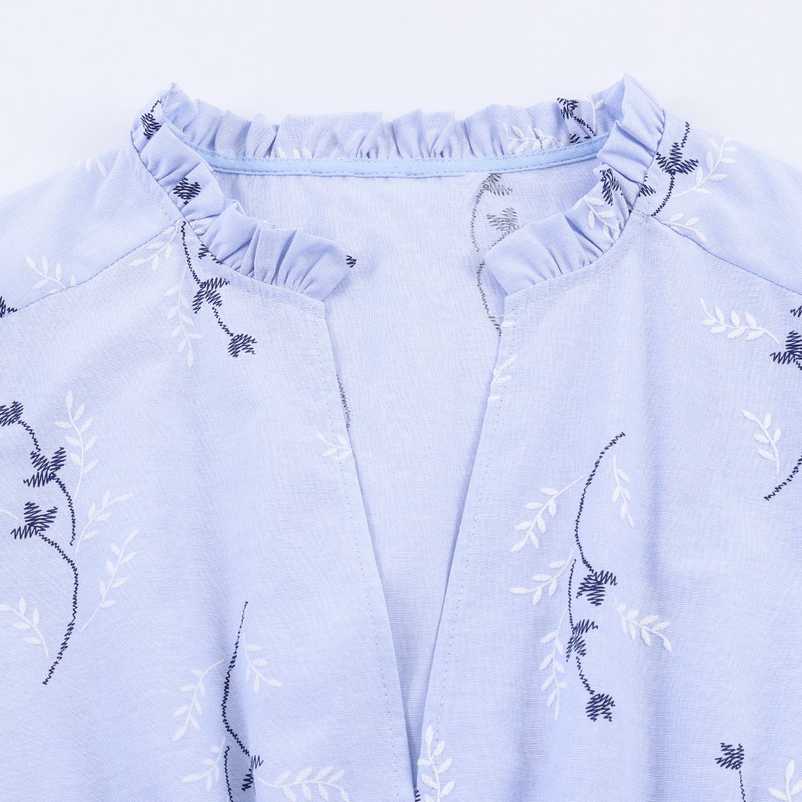Women's Printed Ruffle Collar Vacation Mini Dress - Cherished Harbor Gifts
