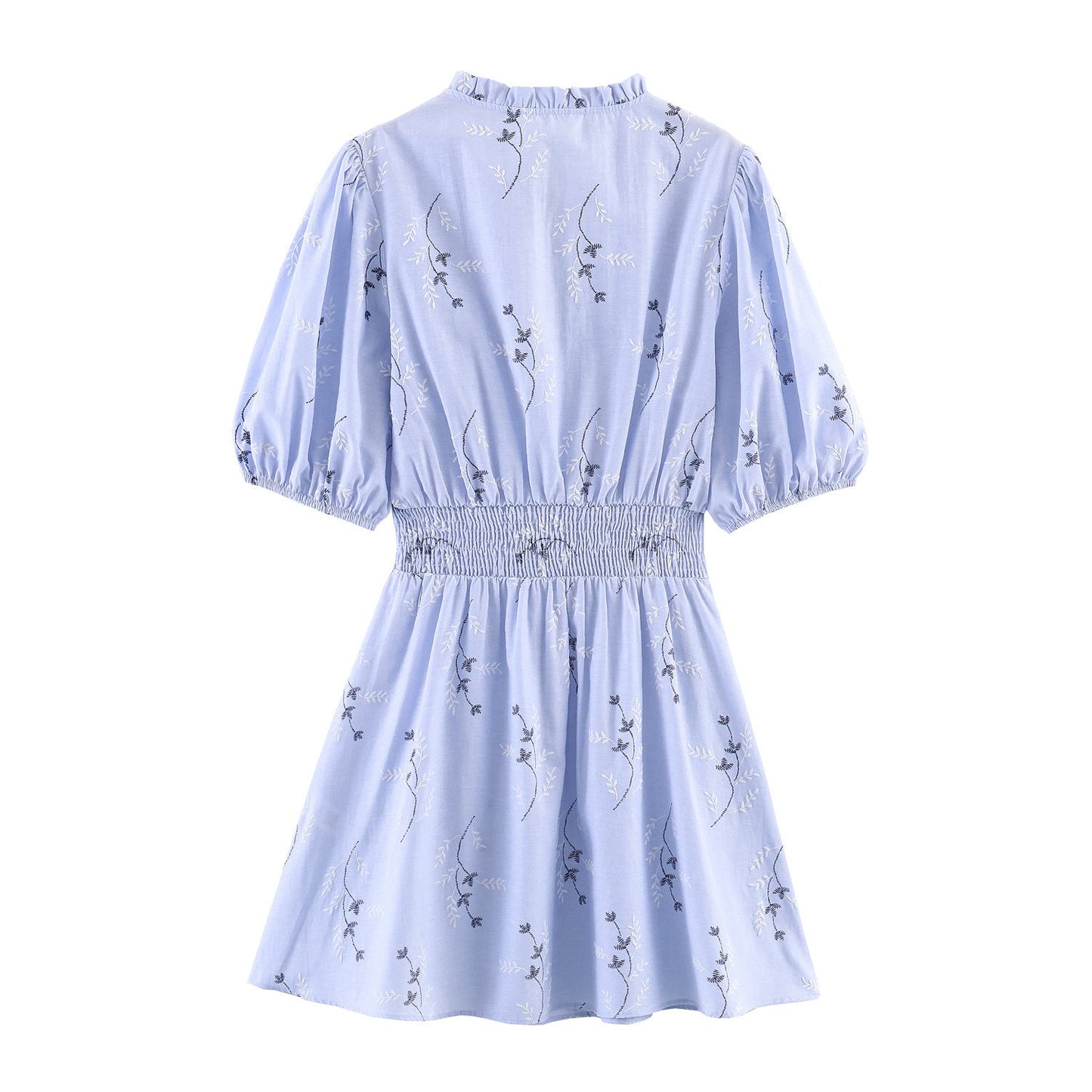 Women's Printed Ruffle Collar Vacation Mini Dress - Cherished Harbor Gifts