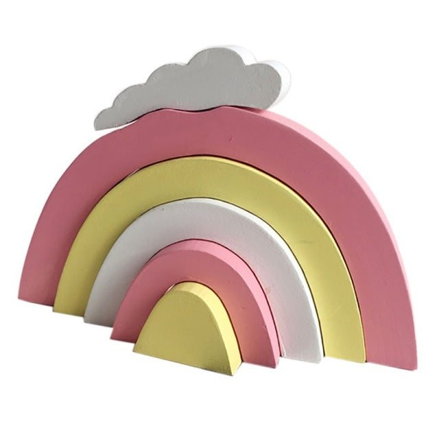 Wooden Rainbow Stacking Blocks Toy – Personalized Playtime by eprolo - Cherished Harbor Gifts