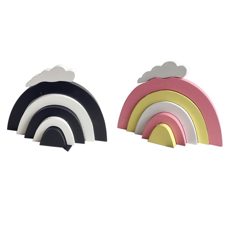 Wooden Rainbow Stacking Blocks Toy – Personalized Playtime by eprolo - Cherished Harbor Gifts